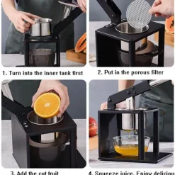 Manuelle Zitruspresse aus Edelstahl – Fresh Squeeze Press