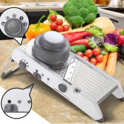 Manueller Gemüseschneider aus Edelstahl – verstellbarer Schneider