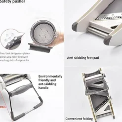 Manueller Gemüseschneider aus Edelstahl – verstellbarer Schneider