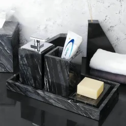 Marble Bathroom Accessories Set - Elegant Home Decor