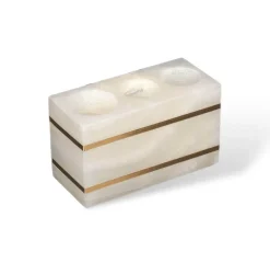 Marble Bathroom Set - Elegant Natural Decor Accessories