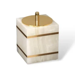 Marble Bathroom Set - Elegant Natural Decor Accessories