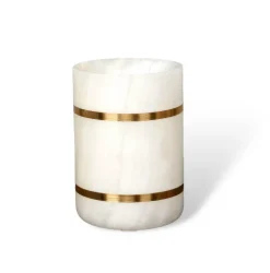 Marble Bathroom Set - Elegant Natural Decor Accessories