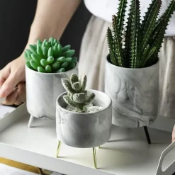 Marmor-Blumenvase - Minimalistisches nordisches Wohndekor