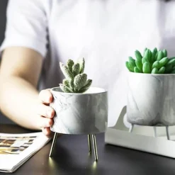 Marmor-Blumenvase - Minimalistisches nordisches Wohndekor