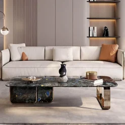 Marmor-Couchtisch – Elegantes Sandrine-Design für moderne Wohnzimmer