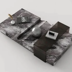 Marmor-Couchtisch – eleganter Lucienne-Akzenttisch