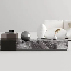 Marmor-Couchtisch – eleganter Lucienne-Akzenttisch