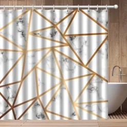 Marmor-Duschvorhang – farbenfrohes, lebendiges Badezimmerdekor