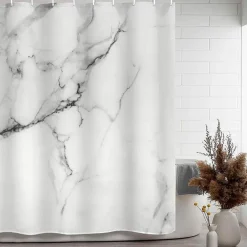 Marmor-Duschvorhang-Set – Elegantes Badezimmerdekor