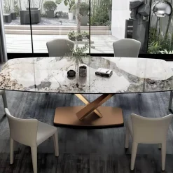 Marmor-Esstisch – Elegantes Josiane-Design für moderne Wohnungen