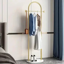Marmor-Kleiderbügel – Schlichtes Bodenregal für Schlafzimmer & Garderobe