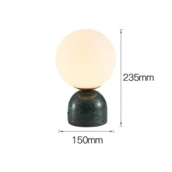 Marmor-Tischlampe – Elegantes, modernes Kugel-Design