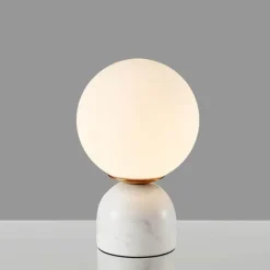 Marmor-Tischlampe – Elegantes, modernes Kugel-Design