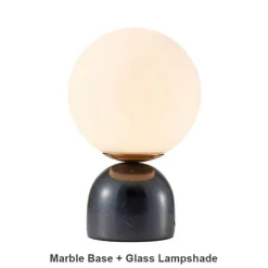Marmor-Tischlampe – Elegantes, modernes Kugel-Design