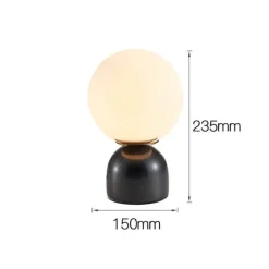 Marmor-Tischlampe – Elegantes, modernes Kugel-Design