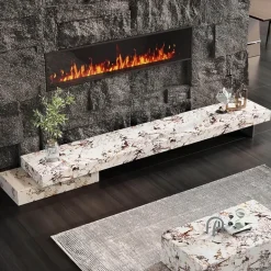 Marmor-TV-Ständer - Modernes Berenger Entertainment Center