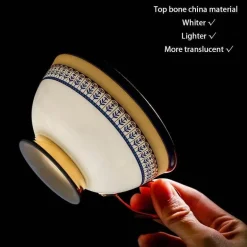 Marokkanisches Porzellan-Teeservice – Elegante Teekanne und Teetassen