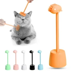 Massagebürste zur Katzenpflege – Interaktives Haustierspielzeug mit Ständer