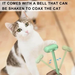 Massagebürste zur Katzenpflege – Interaktives Haustierspielzeug mit Ständer