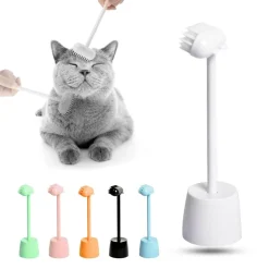 Massagebürste zur Katzenpflege – Interaktives Haustierspielzeug mit Ständer