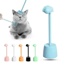Massagebürste zur Katzenpflege – Interaktives Haustierspielzeug mit Ständer