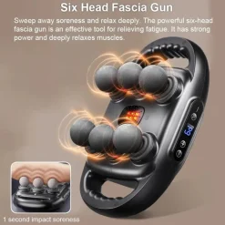 Massagepistole mit sechs Köpfen zur Muskelentspannung