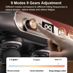 Massagepistole mit sechs Köpfen zur Muskelentspannung