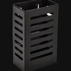 Mattschwarze Küchenaufbewahrung aus Metall ohne Bohren