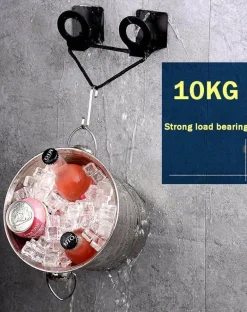 Mattschwarze Küchenaufbewahrung aus Metall ohne Bohren