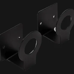 Mattschwarze Küchenaufbewahrung aus Metall ohne Bohren