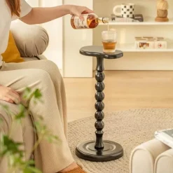 Medieval Mini Coffee Table - Solid Wood Accent Furniture