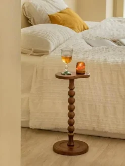 Medieval Mini Coffee Table - Solid Wood Accent Furniture