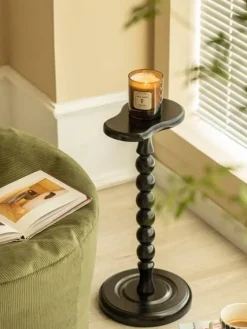 Medieval Mini Coffee Table - Solid Wood Accent Furniture