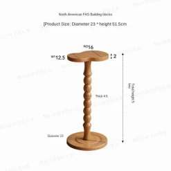 Medieval Mini Coffee Table - Solid Wood Accent Furniture