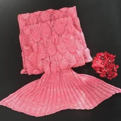 Meerjungfrauendecke - Handgemachter gemütlicher Schlafüberwurf