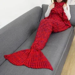 Meerjungfrauendecke - Handgemachter gemütlicher Schlafüberwurf