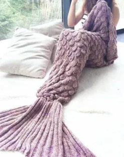 Meerjungfrauendecke - Handgemachter gemütlicher Schlafüberwurf