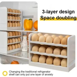 Mehrschichtige, praktische Eier-Kühlschrank-Organizerbox