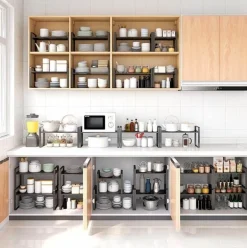 Mehrschichtiger Geschirr-Organizer – Aufbewahrungslösung für die Küchenarbeitsplatte