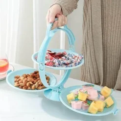 Mehrschichtiger, kreativer, faltbarer Snack-Obstschalenständer