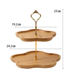 Mehrschichtiger Tortenständer aus Holz – Elegante Dessertpräsentation