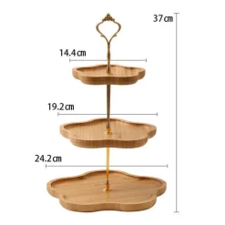 Mehrschichtiger Tortenständer aus Holz – Elegante Dessertpräsentation