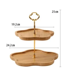 Mehrschichtiger Tortenständer aus Holz – Elegante Dessertpräsentation