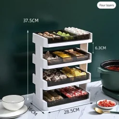 Mehrstöckiges Küchenregal – leicht zugänglicher Organizer