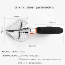 Mehrwinkel-Scherenschneider für Holzrohre – multifunktionales Schneidwerkzeug