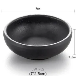 Melamin-Dip-Saucenschalen-Set - Schwarz, 4er-Pack