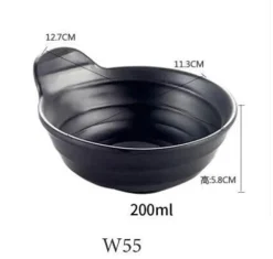 Melamin-Dip-Saucenschalen-Set - Schwarz, 4er-Pack