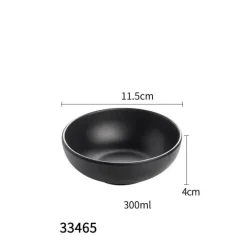 Melamin-Dip-Saucenschalen-Set - Schwarz, 4er-Pack