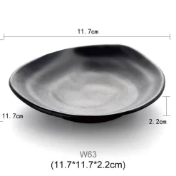 Melamin-Dip-Saucenschalen-Set - Schwarz, 4er-Pack